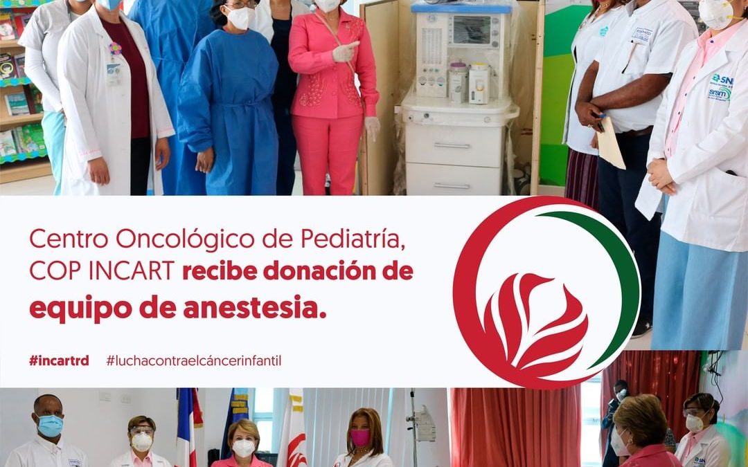 Centro Oncologico de Pediatria, COP-INCART; recibe donacion de equipo de anestesia.