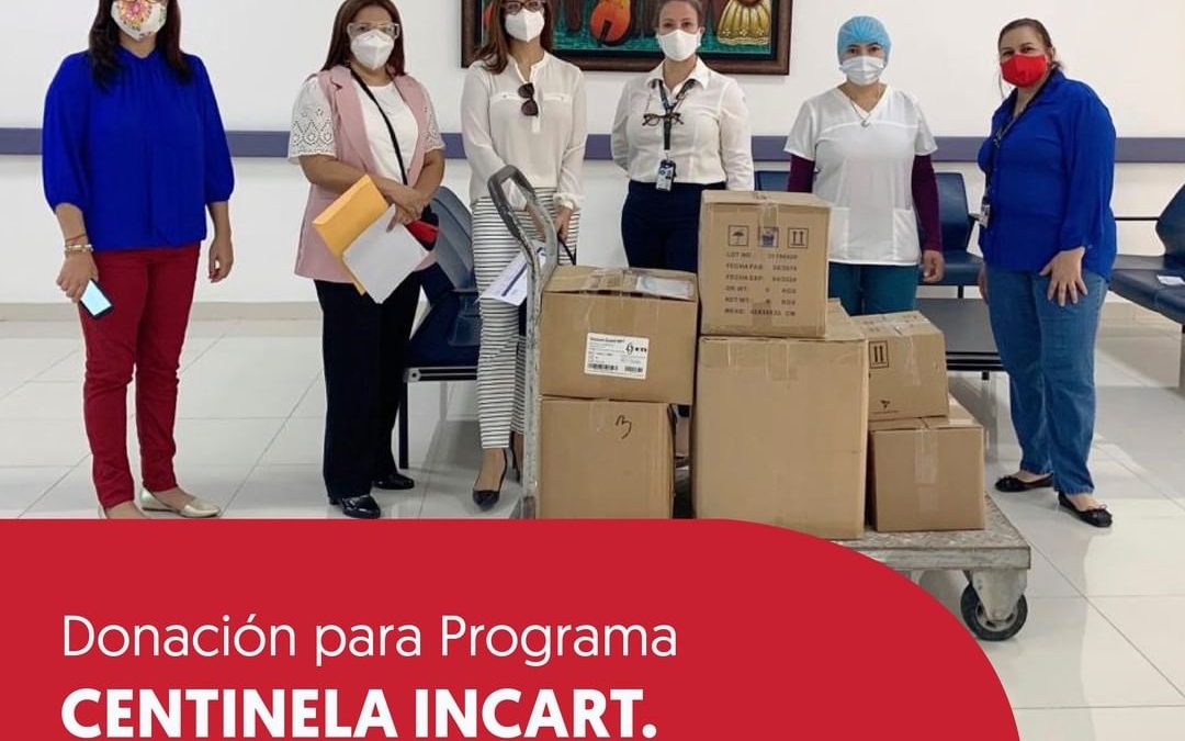 INCART recibe donacion para programa CENTINELA.