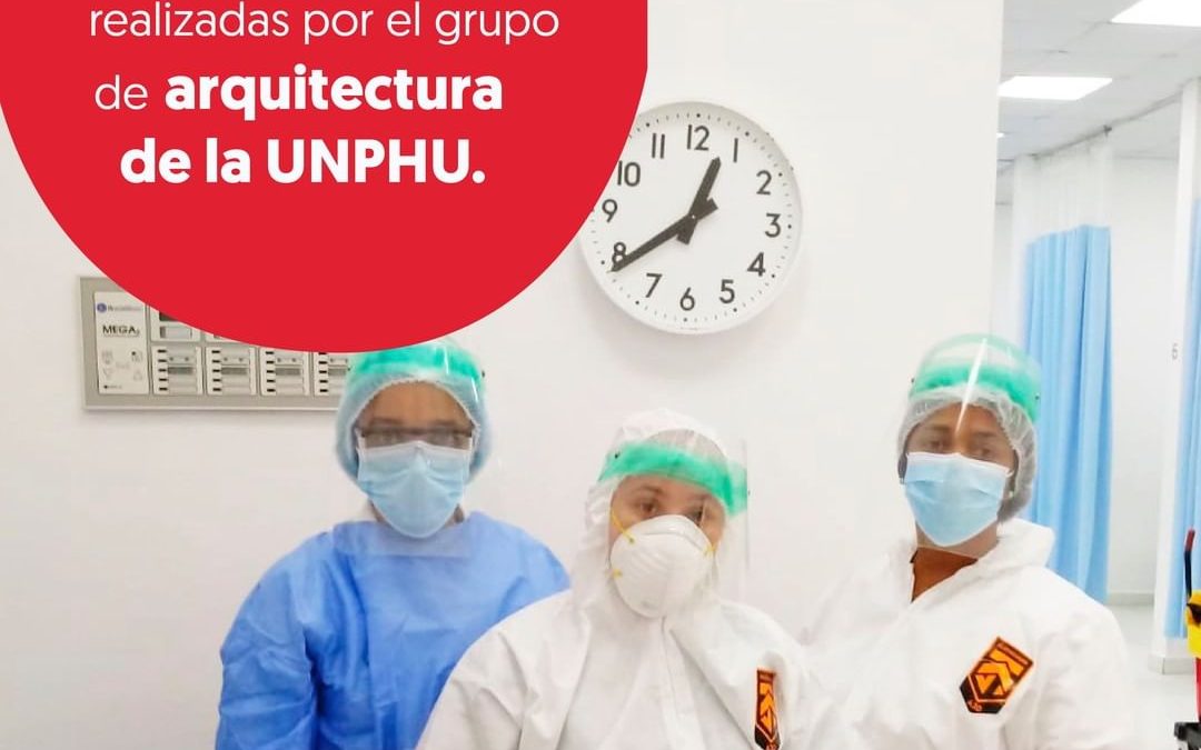 Donacion de Mascarillas realizadas por el grupo de arquitectura de la UNPHU